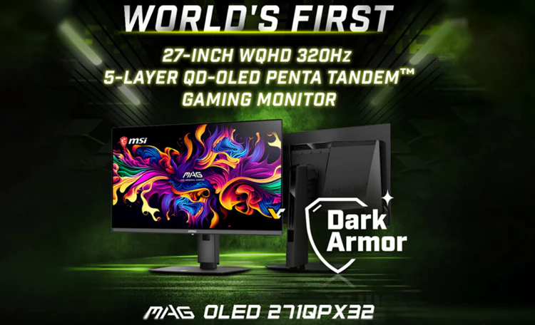 MSI готовит MAG OLED 271QPX32 с Penta Tandem QD-OLED-панелью
