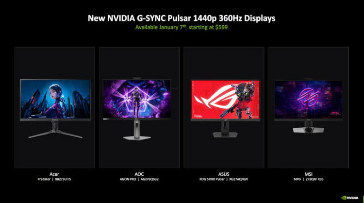 Новые мониторы с поддержкой NVIDIA Pulsar