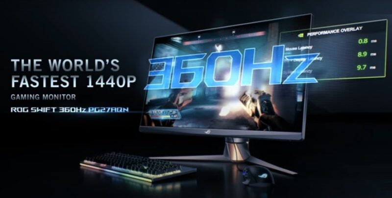 Ещё быстрее! ASUS ROG Swift PG27AQN c 27″ WQHD IPS панелью поколения UltraFast c частотой 360 Гц