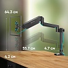 ONKRON кронштейн для монитора 13"-34" настольный, чёрный G75 (G75-B) - фото 6