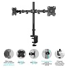 ONKRON кронштейн для двух мониторов 13"-32" настольный, чёрный D221E (D221E-B) - фото 2